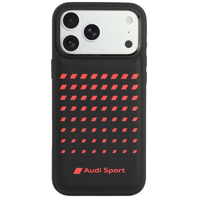 Husa Audi Sport piele sintetica Magsafe pentru iPhone 18 Pro Max / 17 Pro Max - Negru
