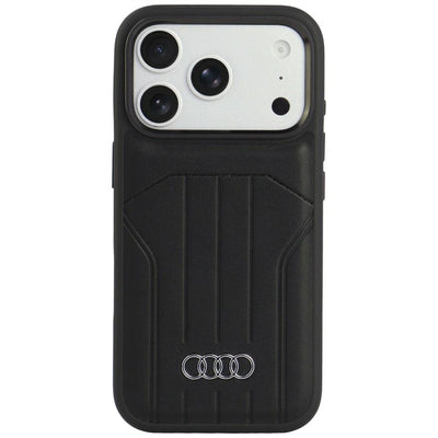 Husa Audi piele sintetica Magsafe pentru iPhone 18 Pro / 17 Pro - Negru