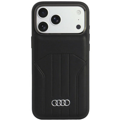 Husa Audi piele sintetica Magsafe pentru iPhone 18 Pro Max / 17 Pro Max - Negru