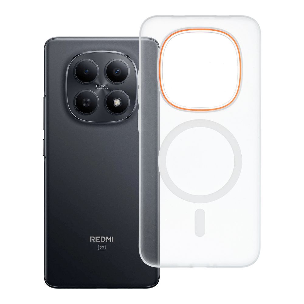 Husa Go Portocaliu pentru Xiaomi Redmi Note 15 PRO 5G Compatible cu Magsafe Transparent