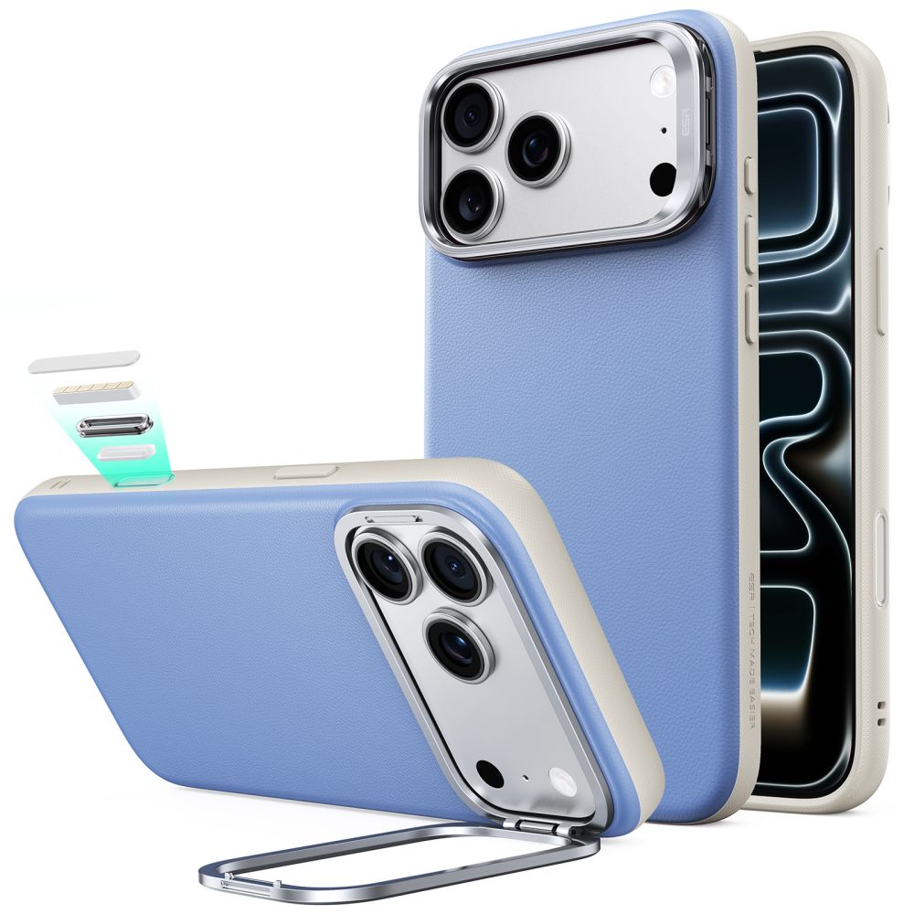 Husa ESR Atelier Kickstand Magsafe pentru iPhone 18 Pro / 17 Pro - Albastru deschis