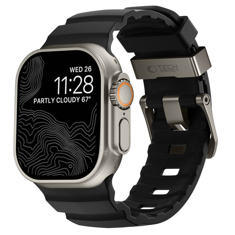 Curea Tech-protect Motion pentru Apple Watch 44 / 45 / 46 / 49 Mm - Negru