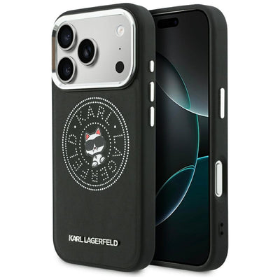 Husa Karl Lagerfeld Point & Choupette Sketch Magsafe pentru iPhone 18 Pro Max / 17 Pro Max - Negru