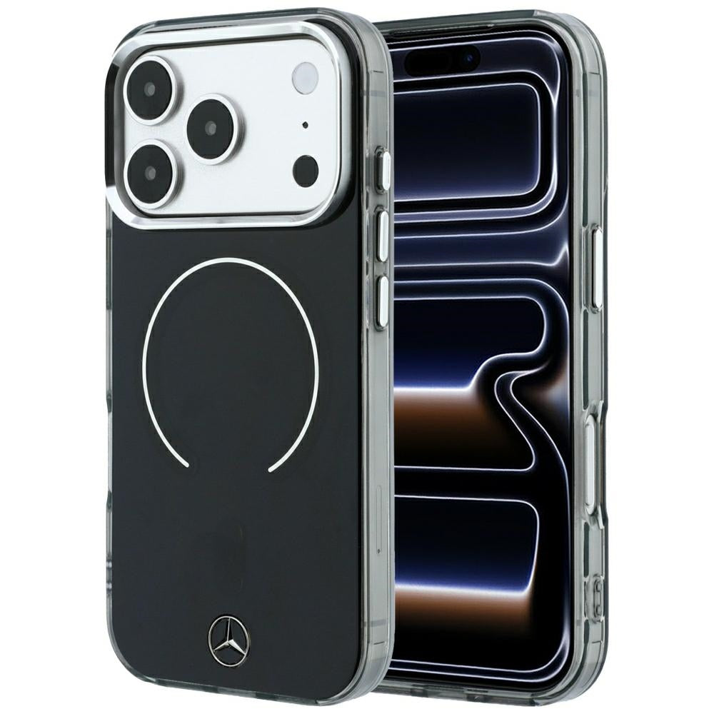 Husa Mercedes Double Layer Iconic Logo Magsafe pentru iPhone 18 Pro Max / 17 Pro Max - Negru