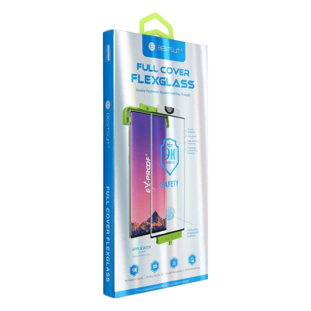 Folie Bestsuit 5D Full Glue sticla hibrida pentru Samsung S21 Ultra Flexible (Hot Bending) (Fingerprint Reader Compatibl