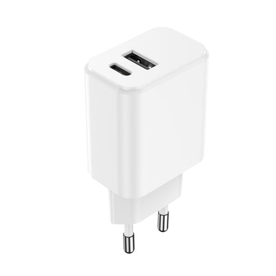 Incarcator Setty 1x USB + Usb-c 3A 20W Alb