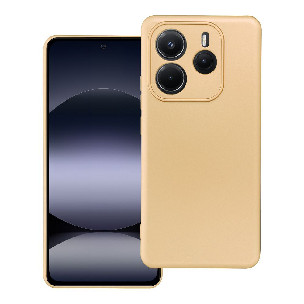 Husa Metallic pentru Xiaomi Redmi Note 14 5G Auriu