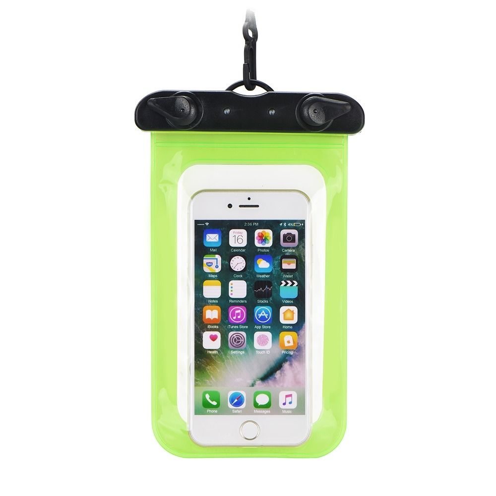 Husa Waterproof Bag pentru Mobile Phone cu Plastic Closing Verde