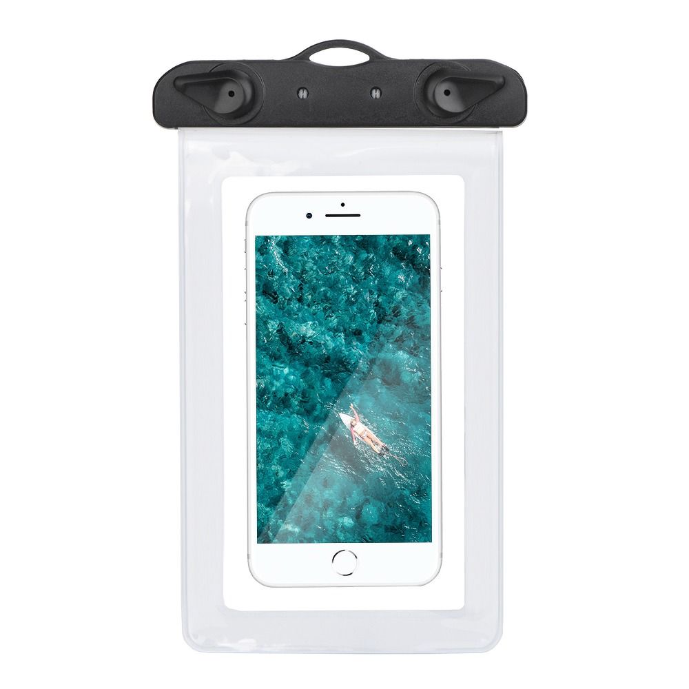 Husa Waterproof Bag pentru Mobile Phone cu Plastic Closing Alb