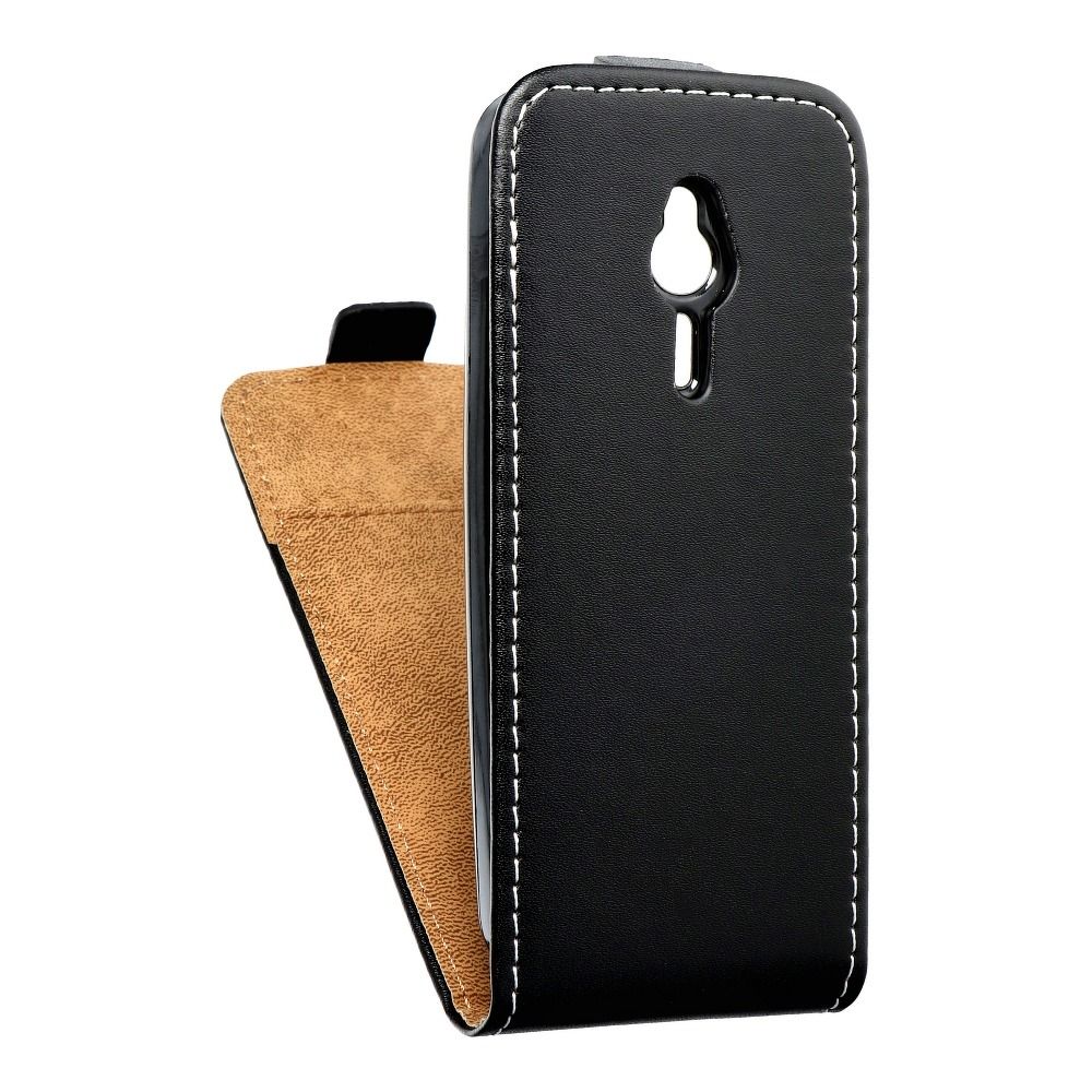 Husa Vertical Flip pentru Nokia 230 Slim Flexi Fresh Negru