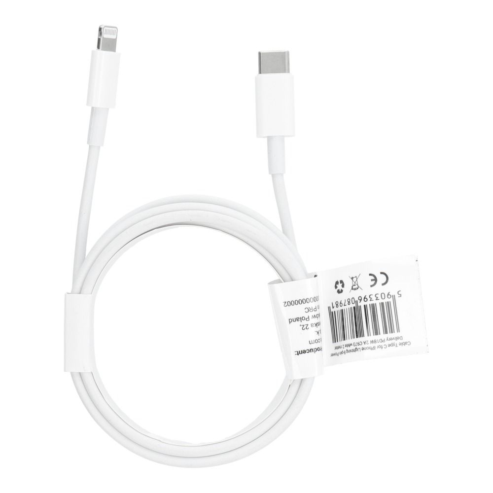 Cablu Type C To Lightning PD 2A 18W C973 2 M Alb