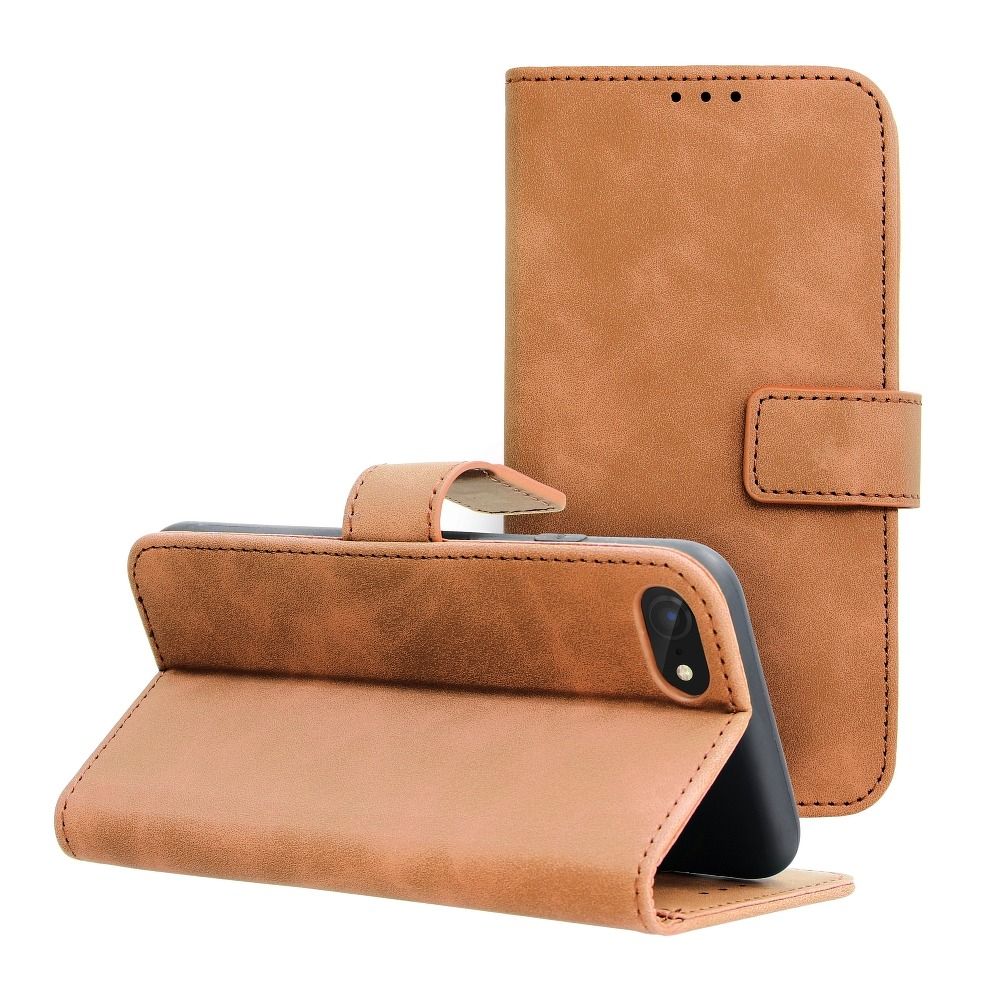 Husa Tender Book Flip pentru iPhone 7 / 8 / SE 2020 / SE 2022 Maro
