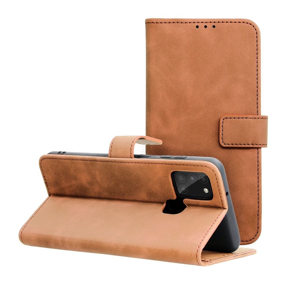 Husa Tender Book Flip pentru Samsung A21s Maro