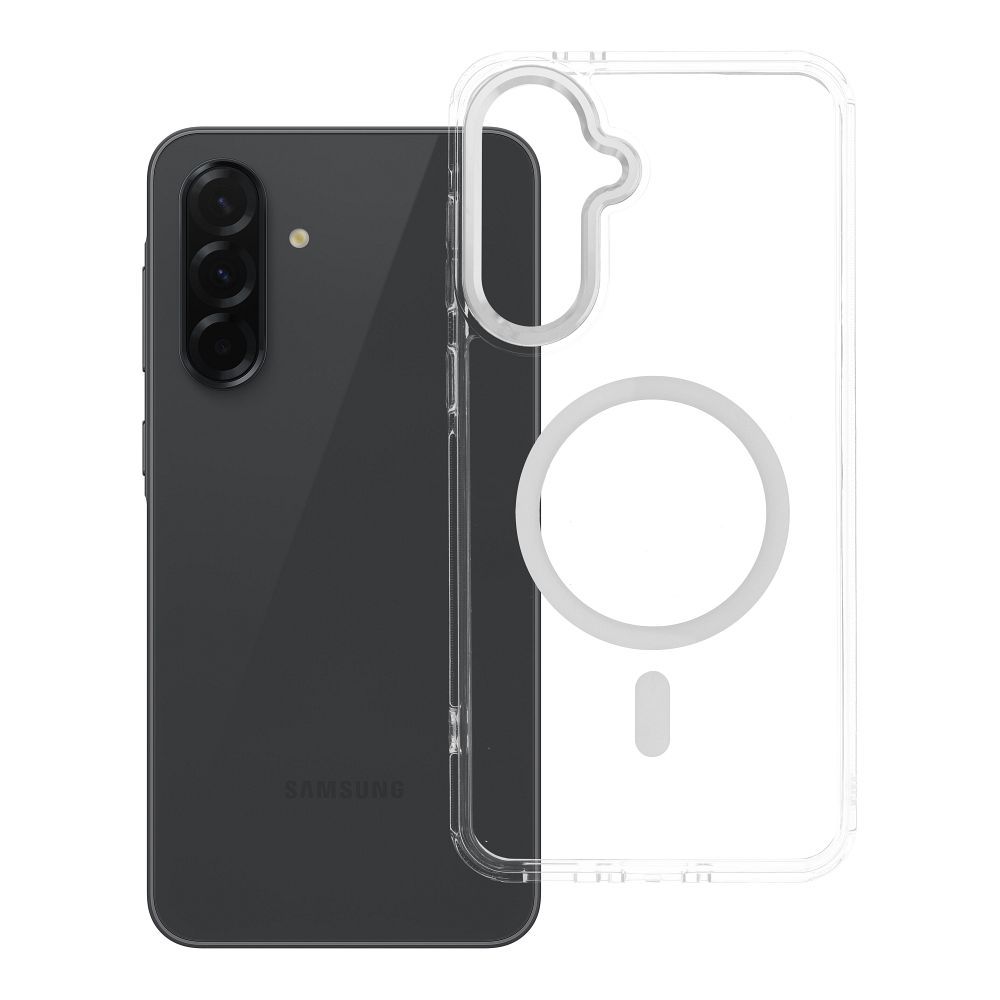 Husa Frame Transparent Hybrid Mag pentru Samsung A36 Compatible cu Magsafe Transparent