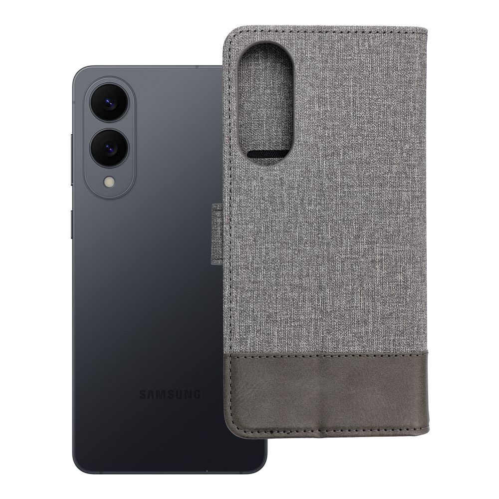Husa Gomma Book Flip pentru Samsung S25 Edge Gri