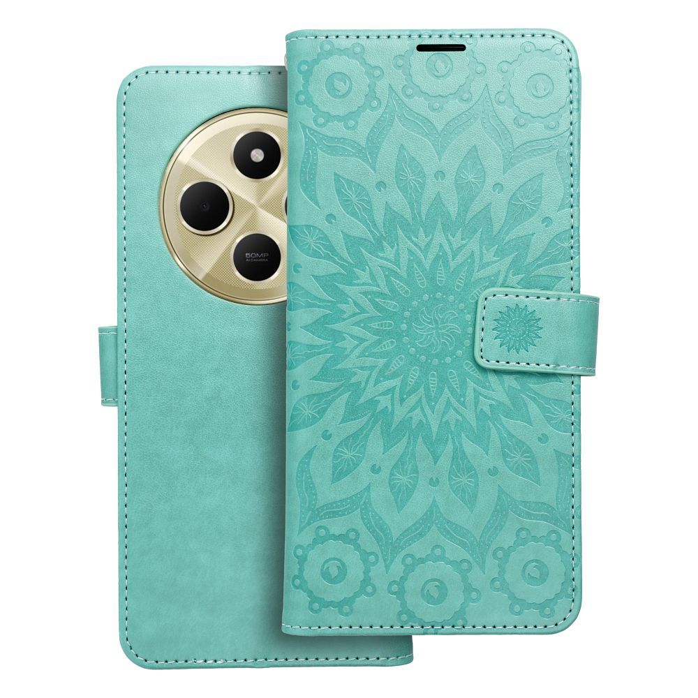 Husa Mezzo Book Flip pentru Xiaomi Redmi 14C Mandala Verde