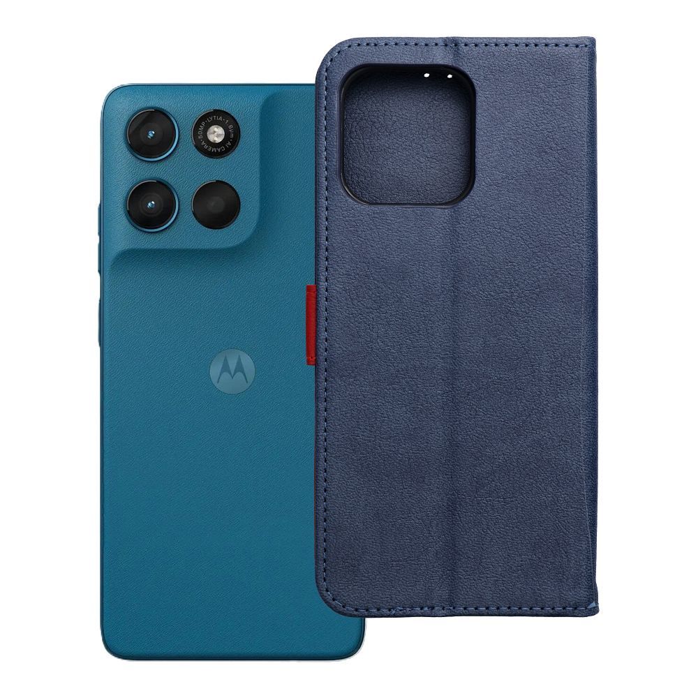 Husa Split Book Flip pentru Motorola G57 Power Navy si Rosu