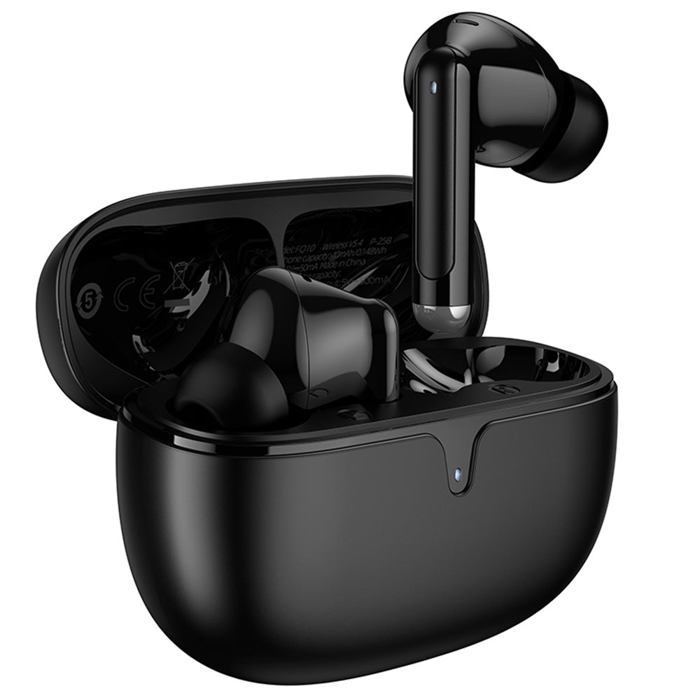 Casti R06 Borofone - Wireless Joyful (Fq10) - Bluetooth V5.4, 300mAh, TWS, Track Up/Down, Siri Activation - Negru