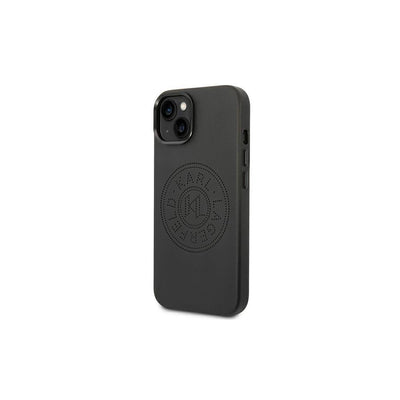 Husa Karl Lagerfeld pentru iPhone 14 Plus 6,7" Klhcp14mfwhk Negru PU Leather Husa Perforated Logo And Metal Buttons