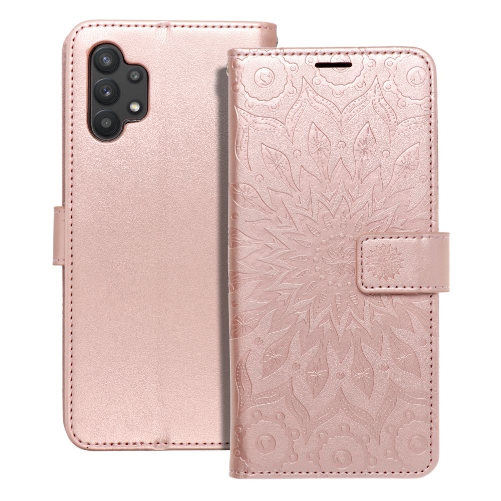 Husa Mezzo Book Flip pentru Samsung A32 5G Mandala Roz auriu