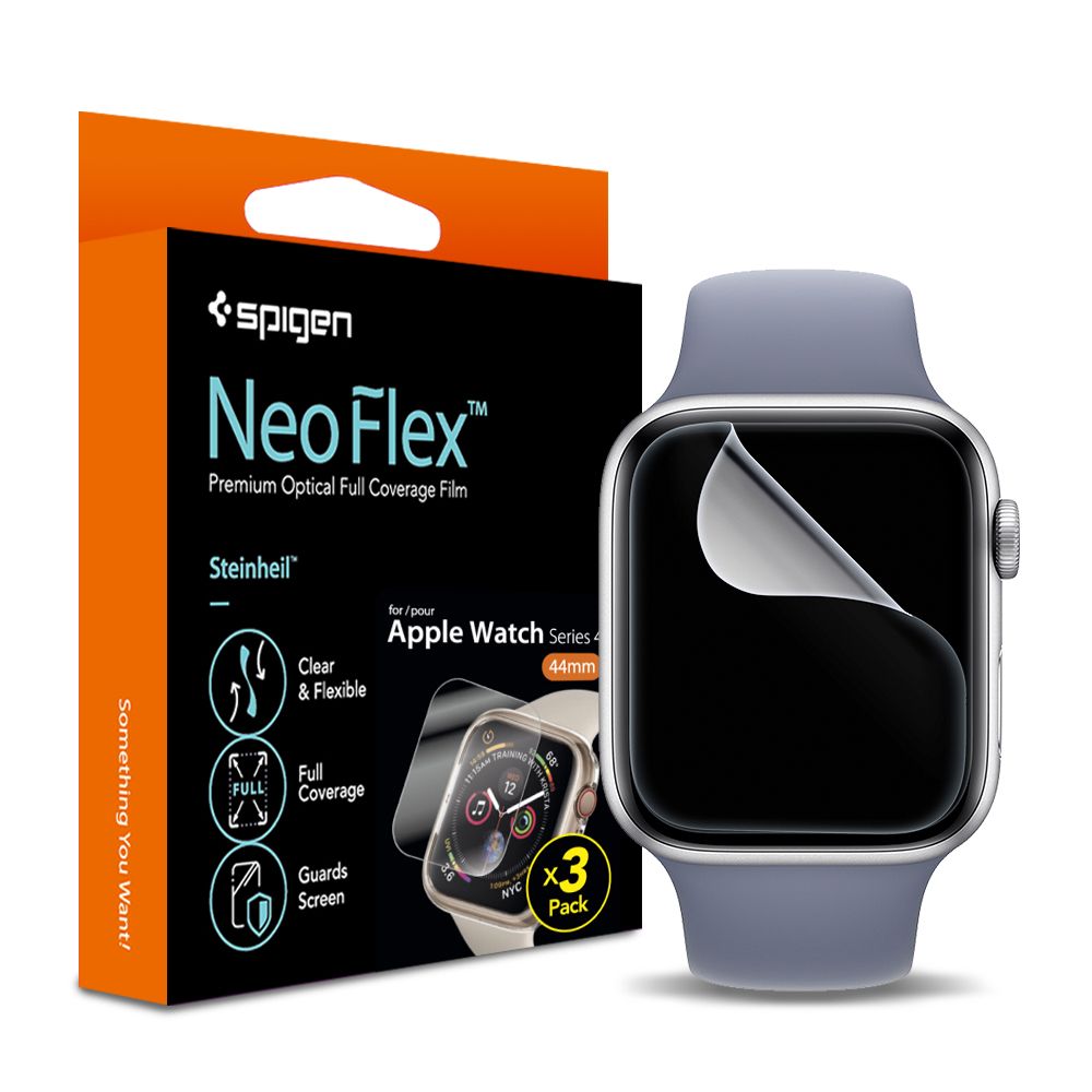Curea Spigen Protection Foil Neo Flex 3-Pack pentru Apple Watch 4 / 5 / 6 / 7 / 8 / SE (40 / 41 MM)