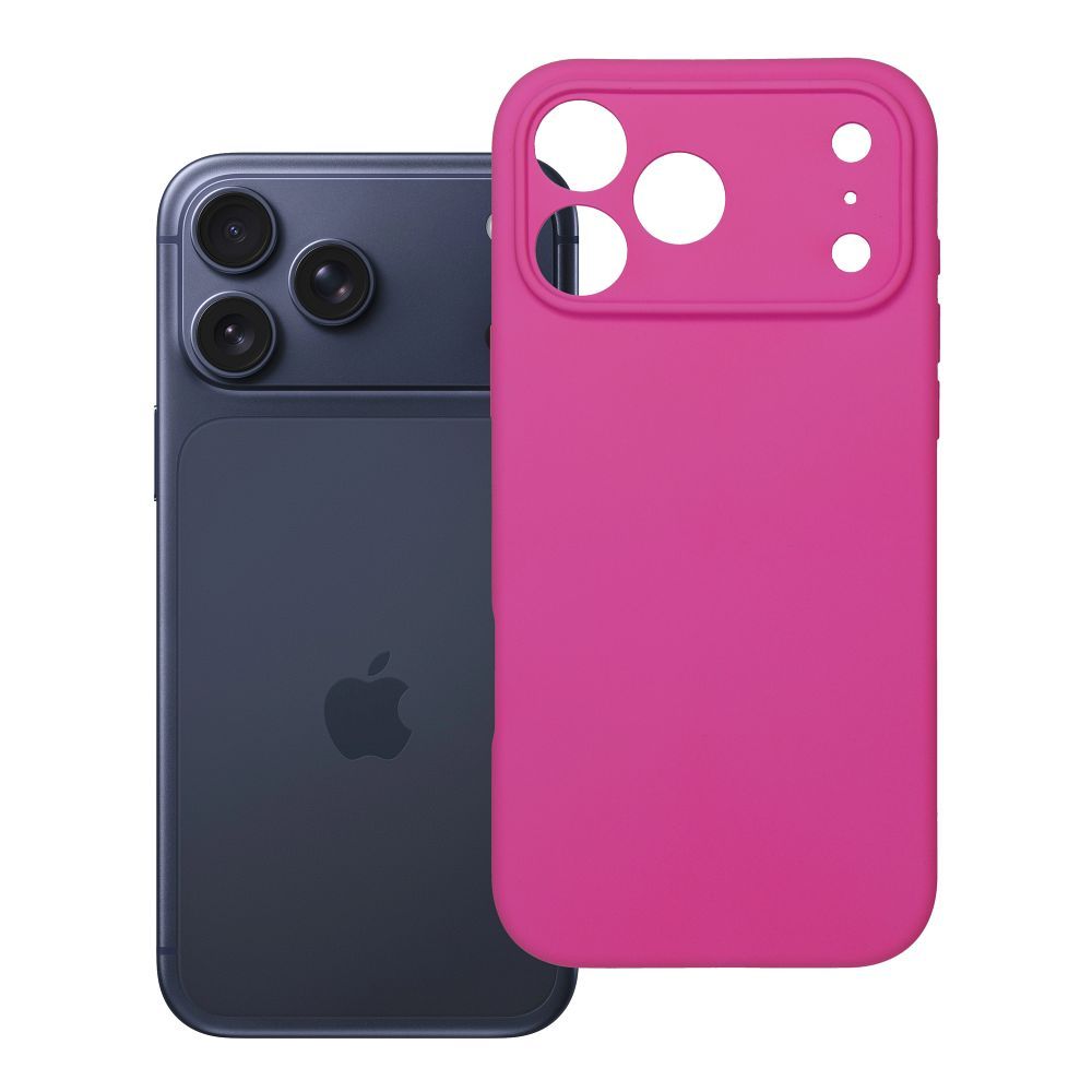 Husa pentru iPhone 18 Pro Max / 17 Pro Max Silicone 2mm (Big Hole) Roz