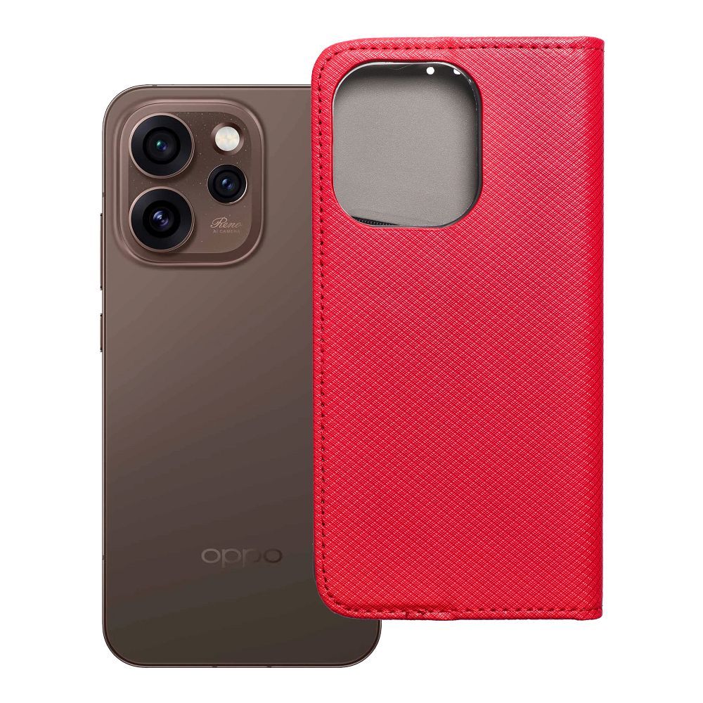 Husa Smart Book pentru Oppo Reno 15 PRO 5G Rosu