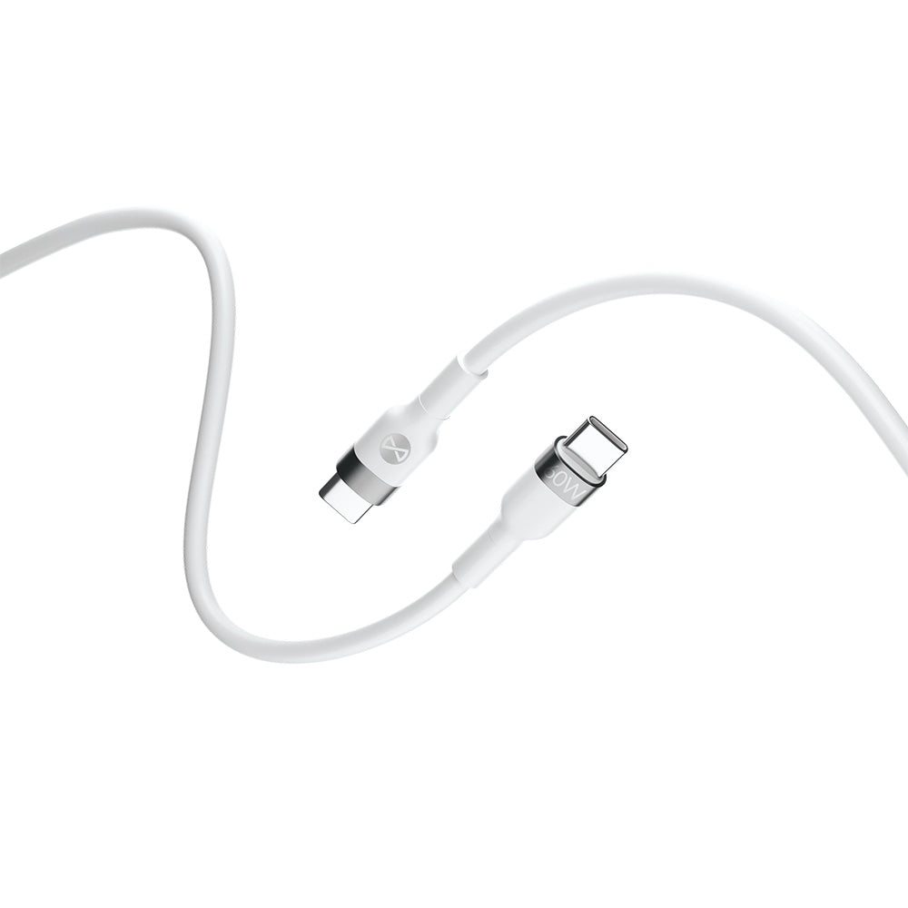 Cablu Forever Flexible Usb-c - Usb-c 2,0 M 60W Alb