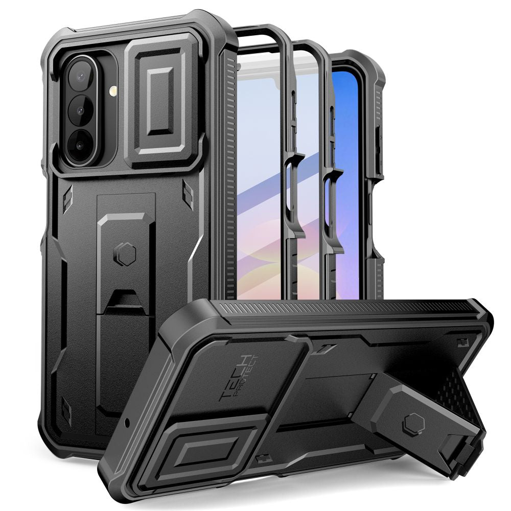 Husa Tech-protect Kevlar Cam+ 2-SET Galaxy A17 / A18 4G / 5G Negru