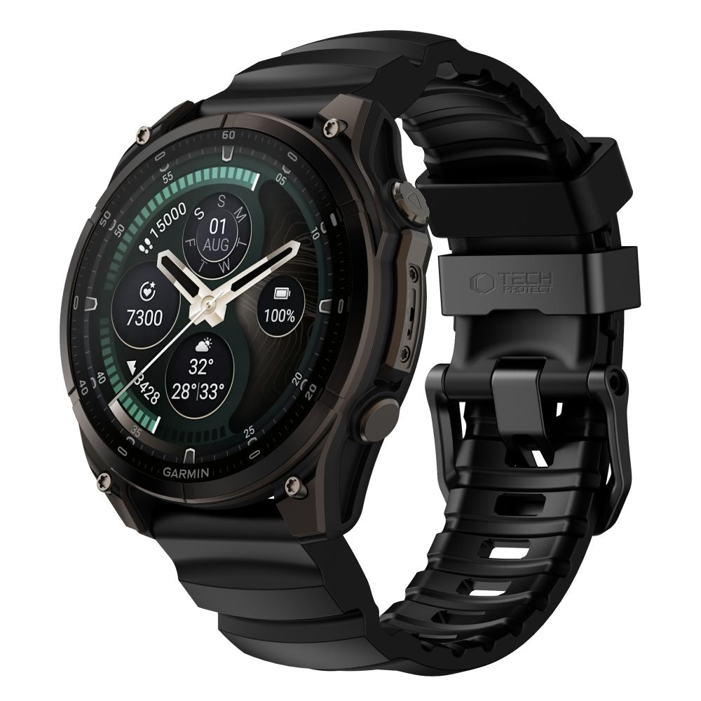 Curea Tech-protect Motion Garmin Fenix 5X / 5X Plus / 6X / 6X Pro / 7X / 8 / 8 Pro / 9 / 9 Pro (47 Mm) Negru