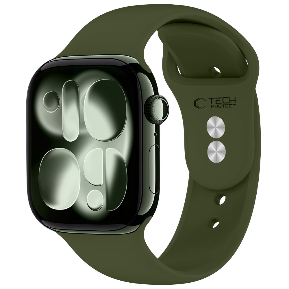 Husa Tech-protect Silicone Apple Watch 8 / 9 / 10 / 11 / 12 / SE / Ultra (44 / 45 / 46 / 49 Mm) Olive Verde
