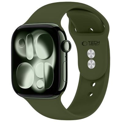 Husa Tech-protect Silicone Apple Watch 8 / 9 / 10 / 11 / 12 / SE / Ultra (44 / 45 / 46 / 49 Mm) Olive Verde
