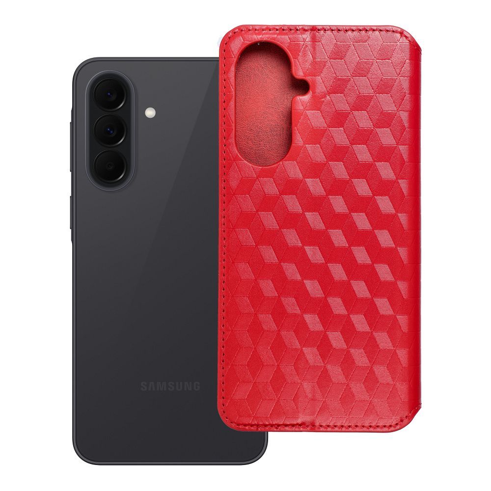 Husa Cubic Book Flip pentru Samsung A37 Rosu