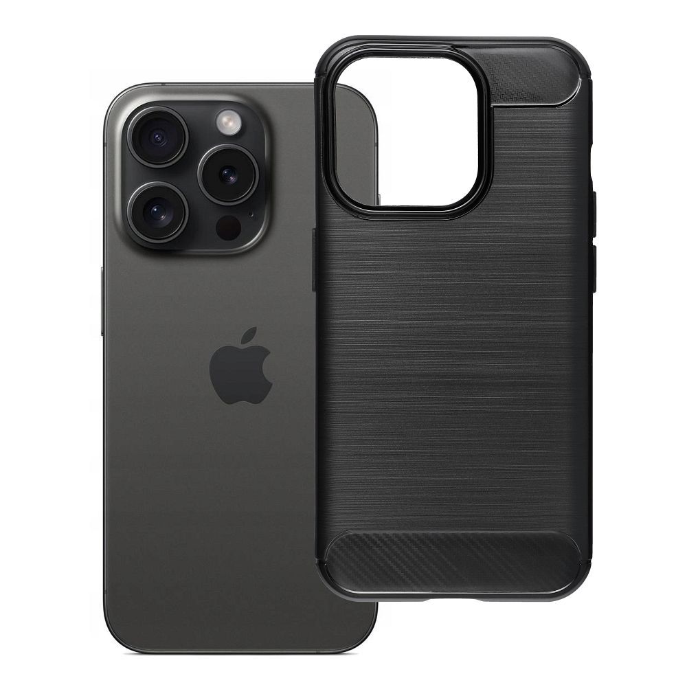 Husa Carbon 2.0 pentru iPhone 15 PRO Negru