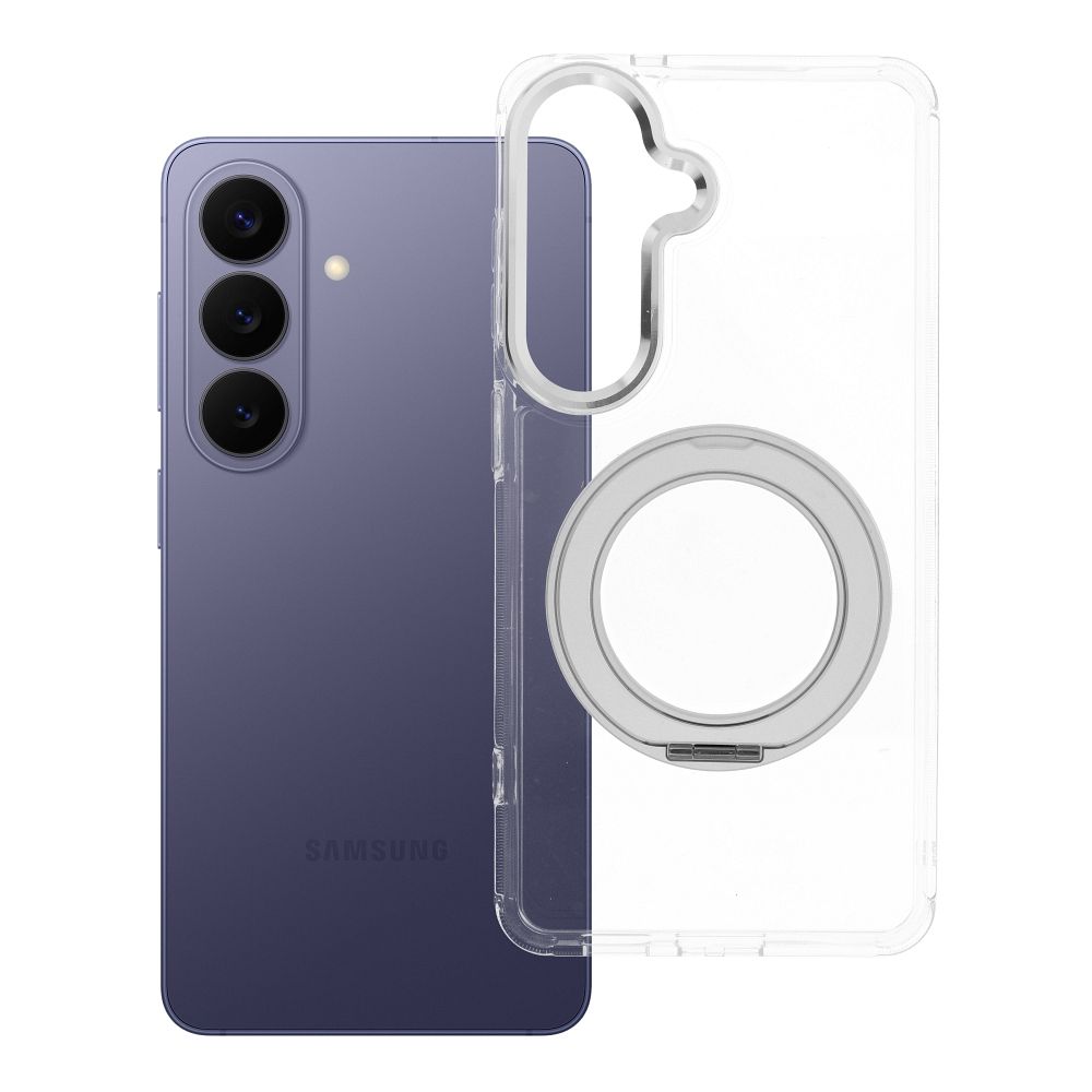 Husa pentru Samsung S26 Frame Circle Stand Compatible cu Magsafe Transparent