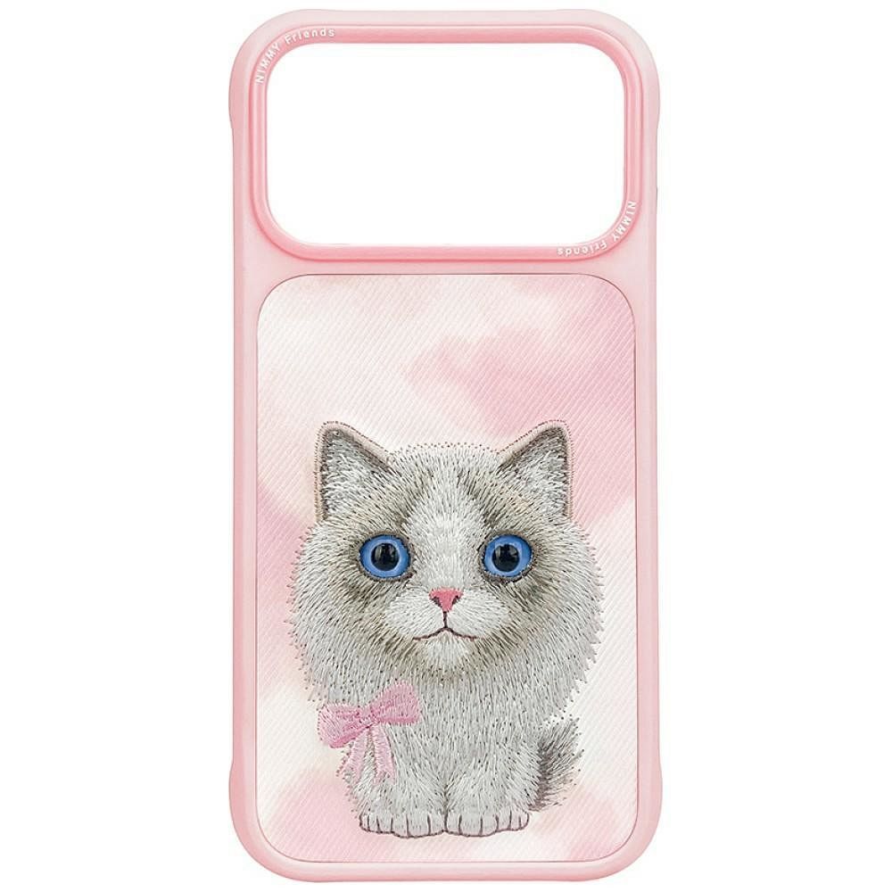 Husa Nimmy BIG Eyed Ragdoll pentru iPhone 18 Pro Max/17 Pro Max Roz