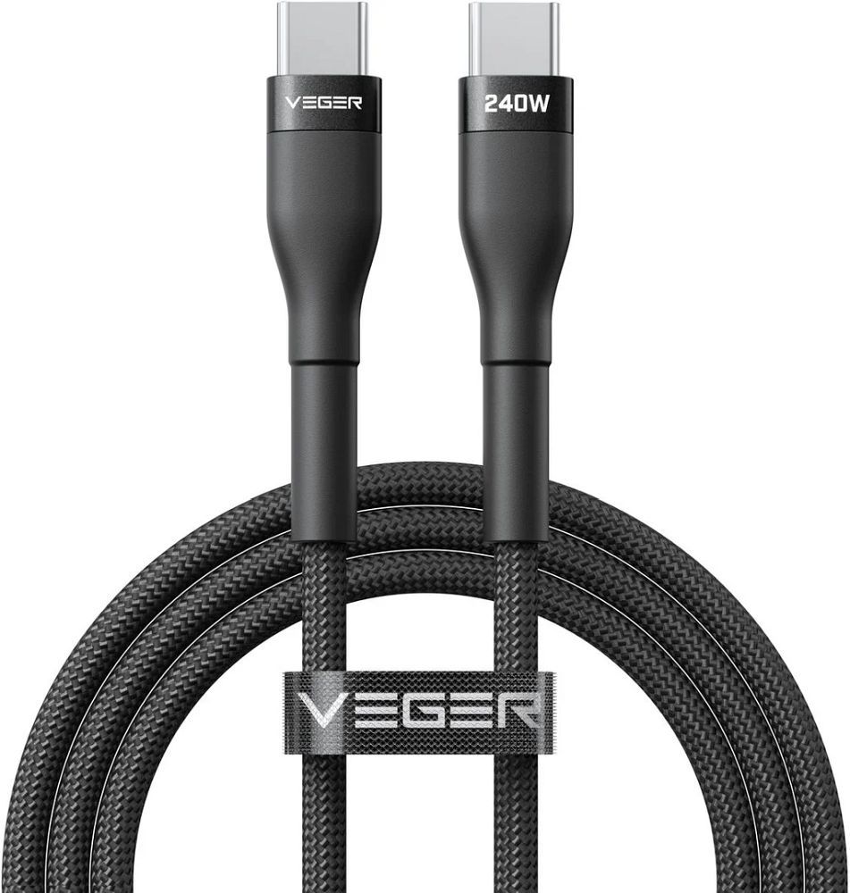 Cablu Veger Typ C To Typ C PD 5A 240W Cc03 1,5 M Negru