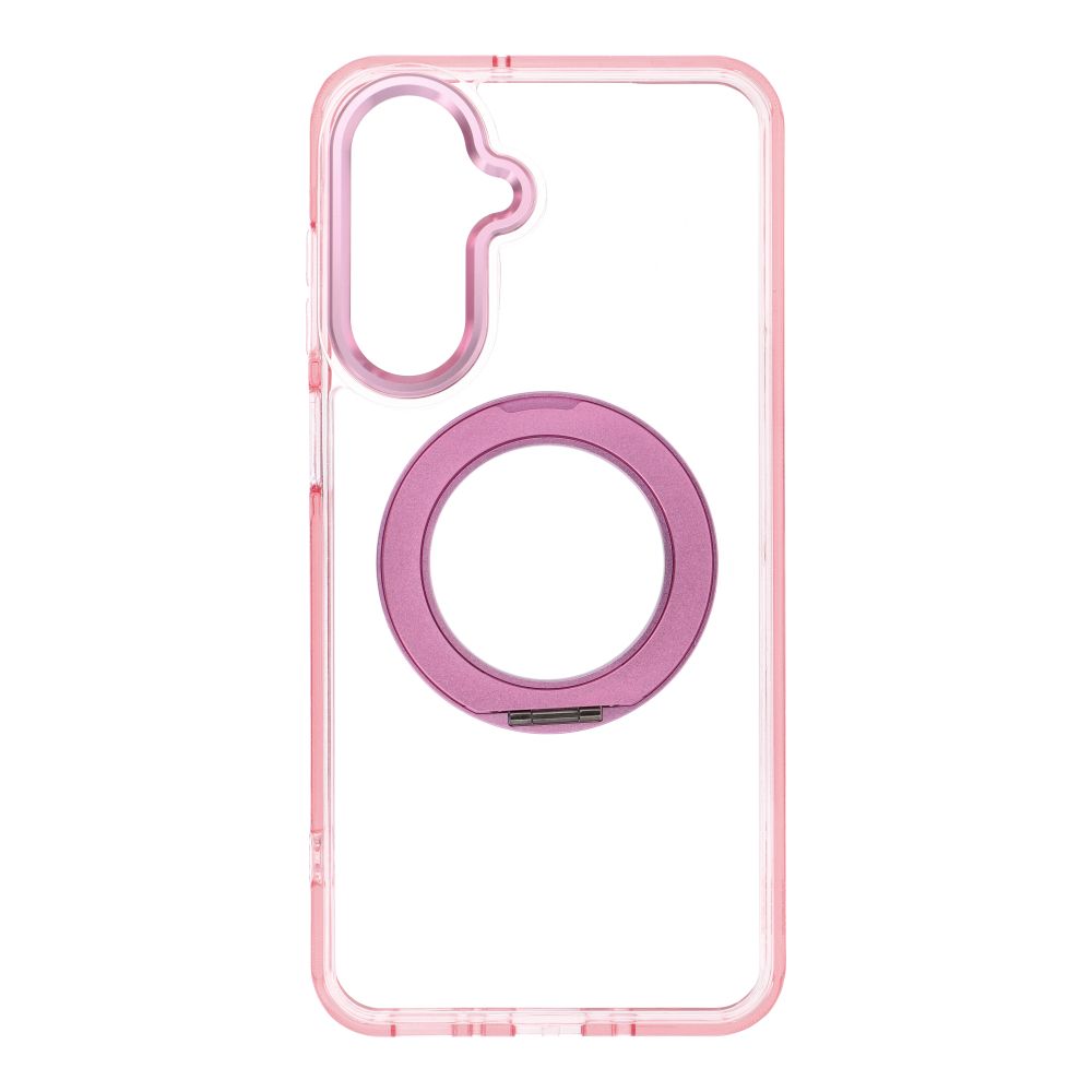 Husa pentru Samsung A17 / A18 Frame Circle Stand Compatible cu Magsafe Roz