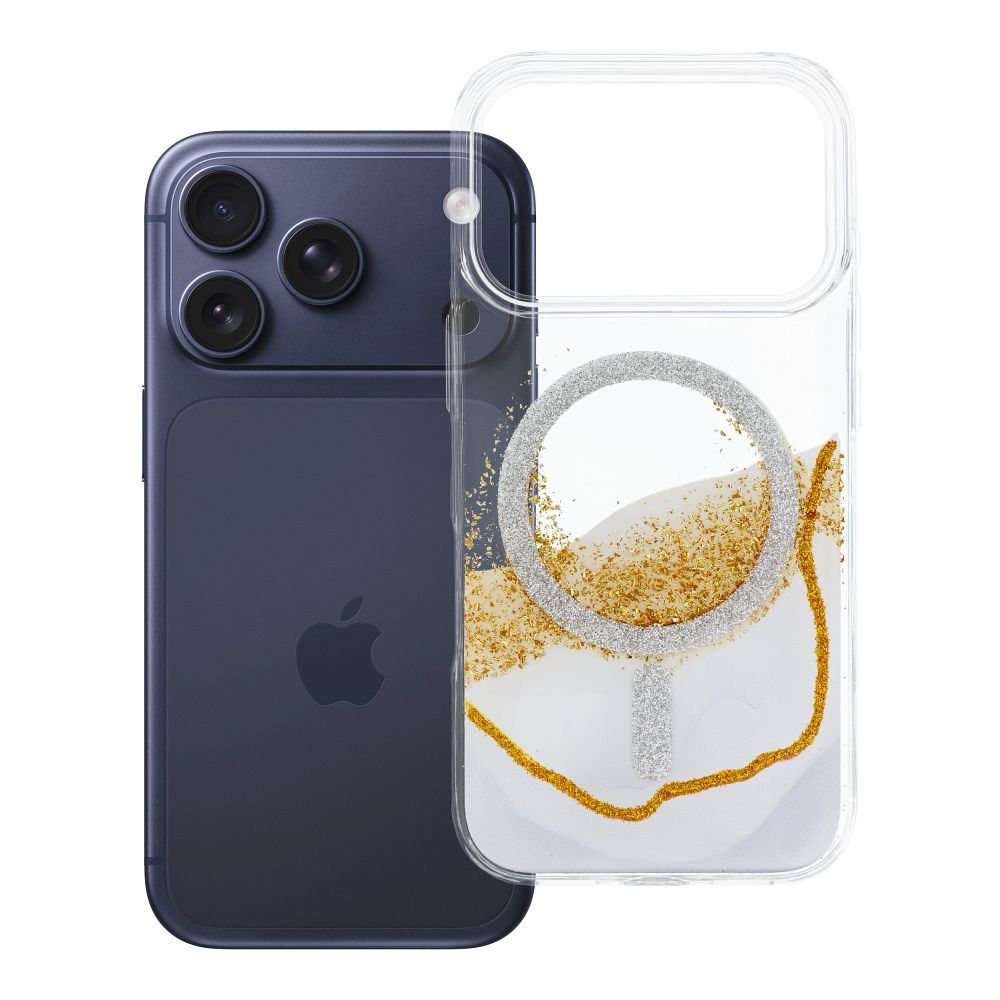 Husa Golden pentru iPhone 17 Pro / 18 Pro (Low Camera Edge) Compatible cu Magsafe Alb
