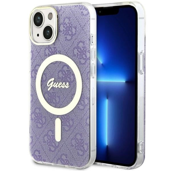 Husa Guess pentru iPhone 14 6,1" Guhmp14sh4stu Mov Hardcase Magsafe IML 4G