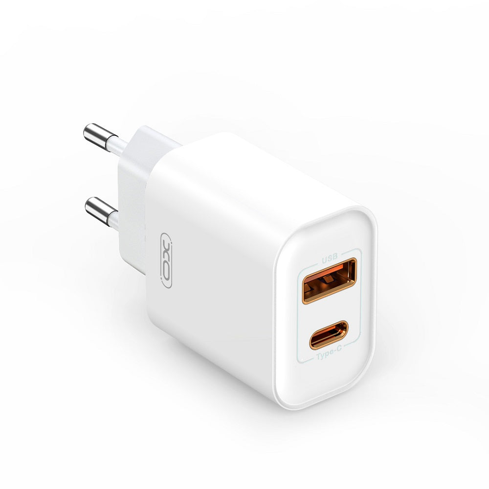 Incarcator priza XO Ce12 PD QC 3.0 20W 1x USB 1x Usb-c Alb