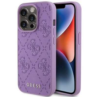 Husa Guess pentru iPhone 15 Pro 6,1" Guhcp15lp4epmu Mov deschis HC PU Quilted 4G Classic