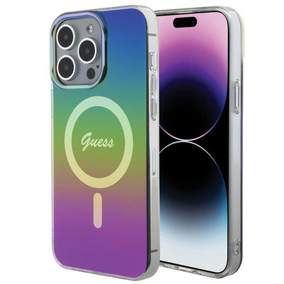 Husa Guess pentru iPhone 15 Pro 6,1" Negru HC IML Magsafe Iridescent