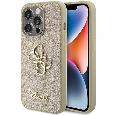 Husa Guess pentru iPhone 15 Pro 6,1" Guhcp15lhg4sgd Auriu HC Fixed Glitter Big 4G