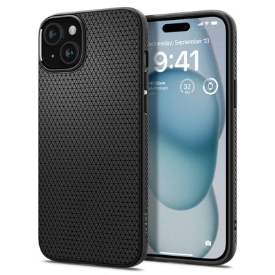 Husa Spigen Liquid Air pentru iPhone 15 6,1" Matte Negru