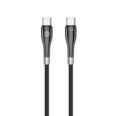 Cablu Forever Sleek Usb-c - Usb-c 2,0 M 60W Negru