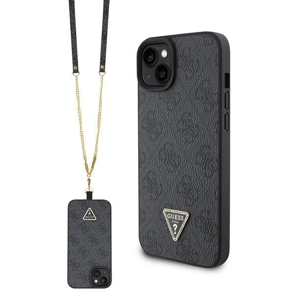 Husa Guess pentru iPhone 15 Plus 6,7" Guhcp15mp4tdscpk Negru Hardcase Crossbody 4G Metal Logo