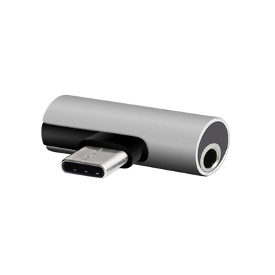 Adaptor Setty Usb-c - Audio Jack 3,5mm + Usb-c Ad-c-jc-7 Sliver