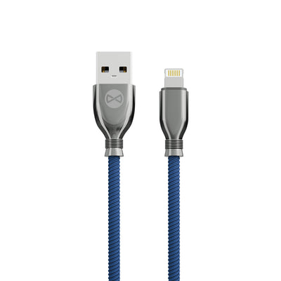 Cablu Forever Tornado USB - Lightning 1,0 M 3A Bleumarin