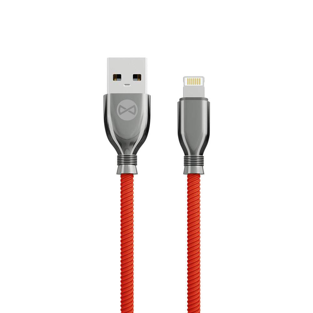 Cablu Forever Tornado USB - Lightning 1,0 M 3A Rosu